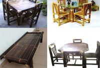 Meja Makan dari Bambu