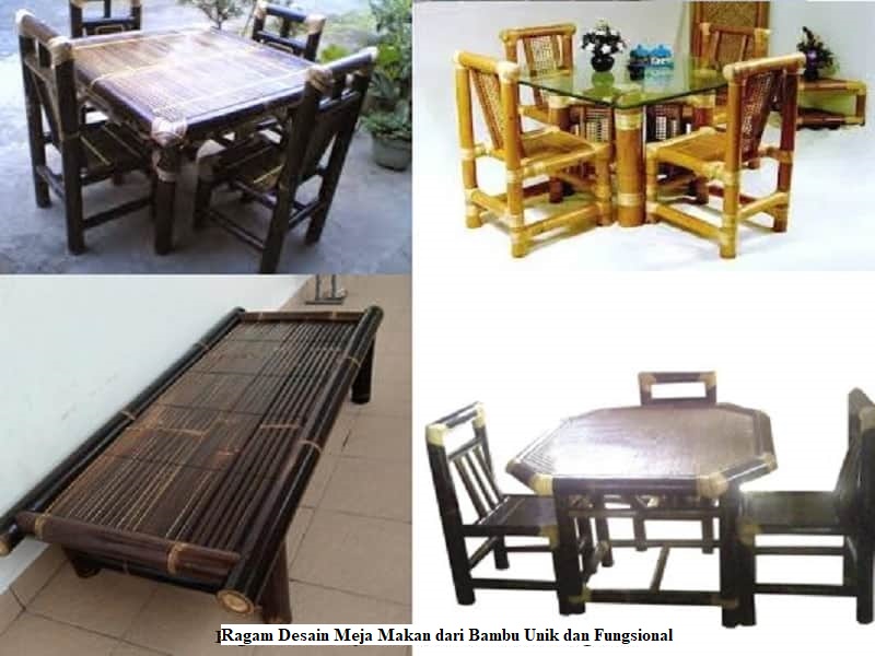 Meja Makan dari Bambu