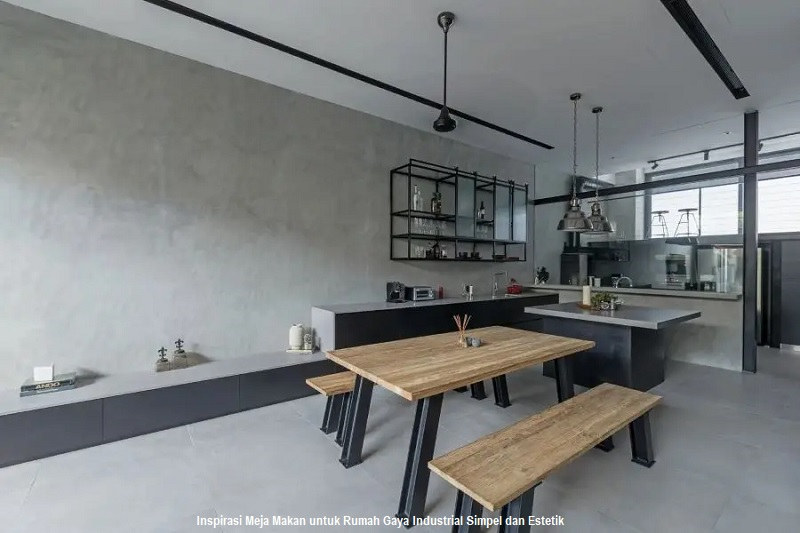 Meja Makan untuk Rumah Gaya Industrial