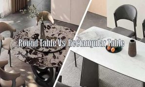 Meja Makan Bundar vs Persegi Panjang
